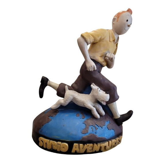 Image 1 of Alte "Tim und Struppi"-Figur aus Fiberglas von Studio Adventures, Belgien 1980