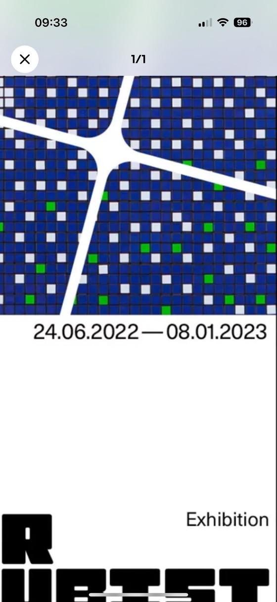 Image 1 of Poster Street Art Invader Expo Brüssel Nirvana Basquiat