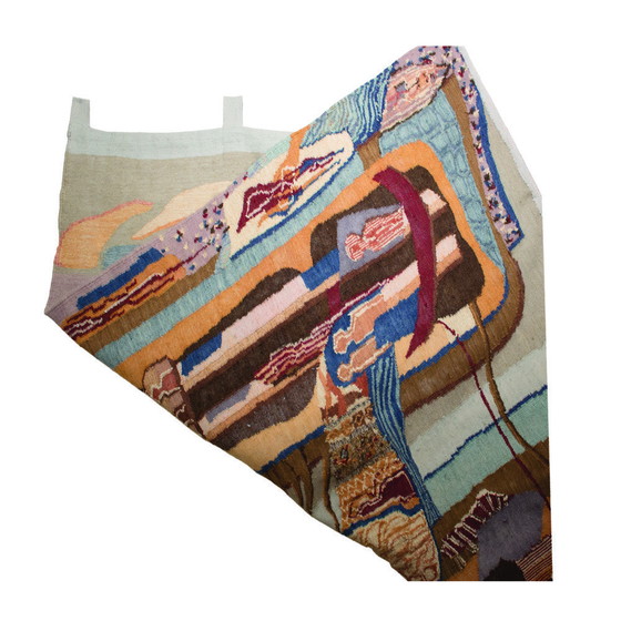 Image 1 of Handgeknüpfter großer Wandteppich, 1980S