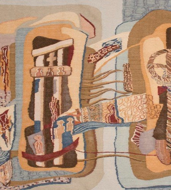 Image 1 of Handgeknüpfter großer Wandteppich, 1980S