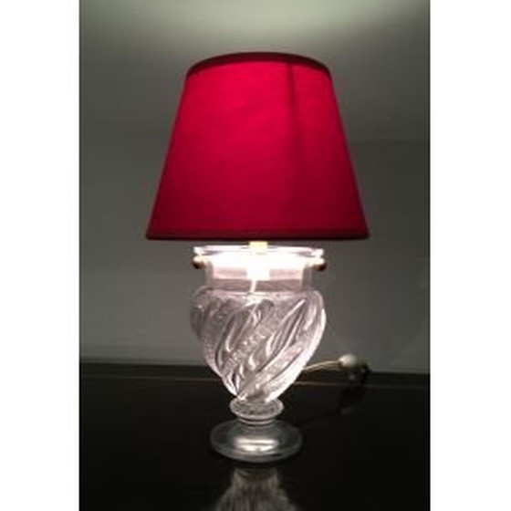 Image 1 of Kleine Vintage-Tischlampe aus Glas Frankreich 1940er Jahre