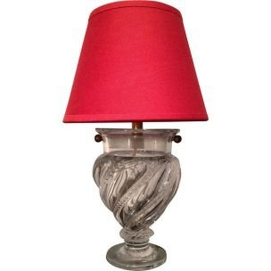 Image 1 of Kleine Vintage-Tischlampe aus Glas Frankreich 1940er Jahre