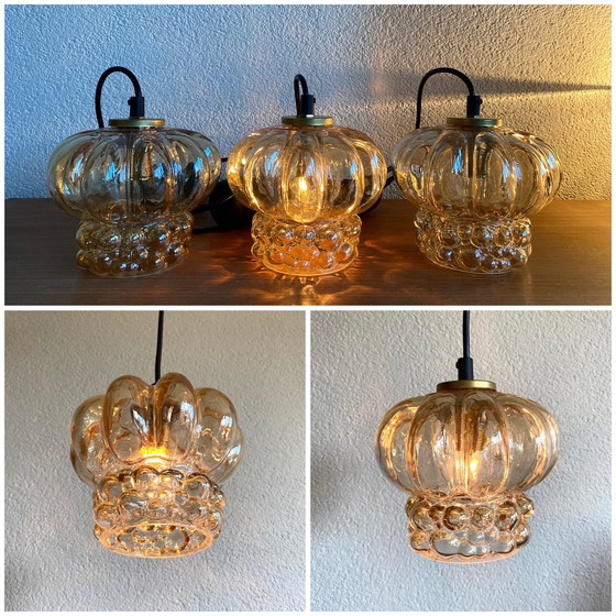Image 1 of Set Vintage Helena Tynell Pendelleuchten 70er Jahre