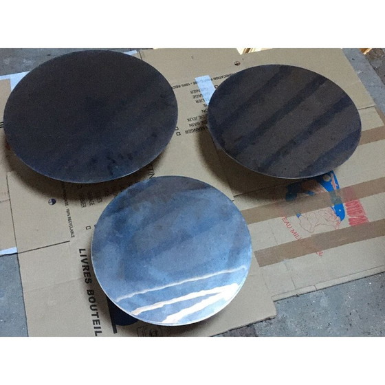 Image 1 of Satz von 3 verchromten Vintage-Metallgehängen von Eugene Printz