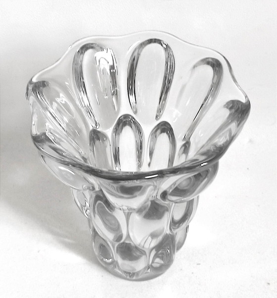 Image 1 of Vase Cristal Pierre D'Avesn 30er Jahre Höhe 20,7 Cm