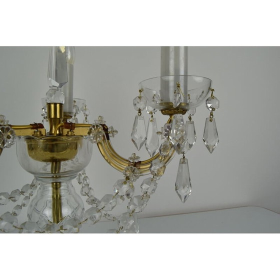 Image 1 of Tischlampe aus Kristallglas von kamenicky Senov, Tschechoslowakei 1960