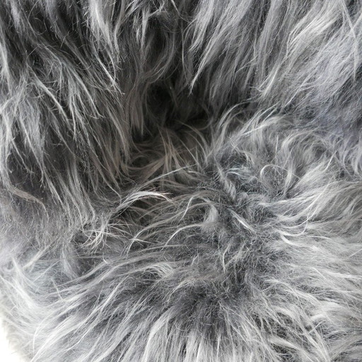 Paar Beistellsessel aus Schafsfell aus der Mitte des Jahrhunderts, England 1970er Jahre