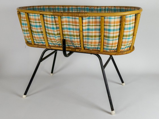 Image 1 of Rohe Noordwolde – Wiege – Rattan – 60er Jahre