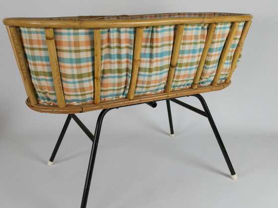 Image 1 of Rohe Noordwolde – Wiege – Rattan – 60er Jahre