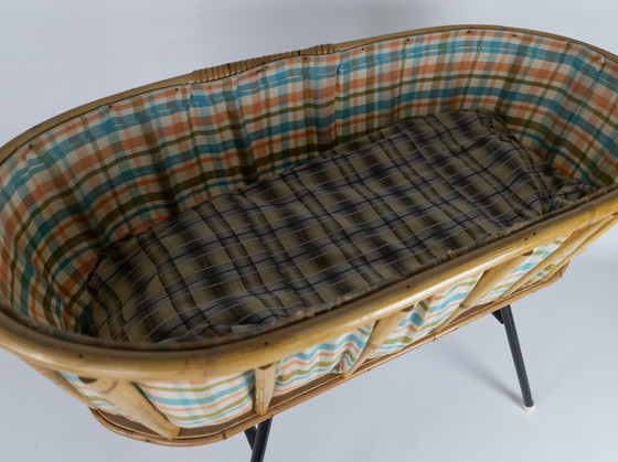 Image 1 of Rohe Noordwolde – Wiege – Rattan – 60er Jahre