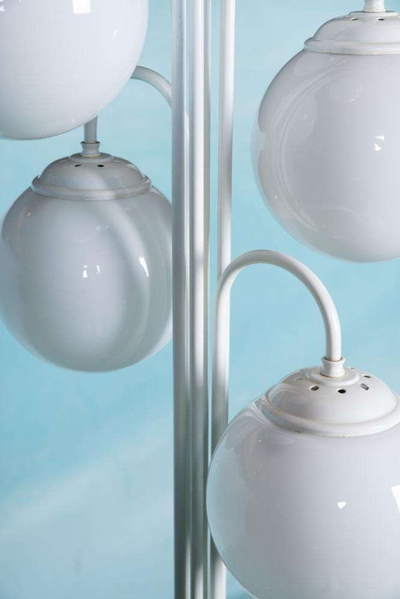 Image 1 of Space Age Stehleuchte Glas&Marmor, minimalistische XL Stehleuchte