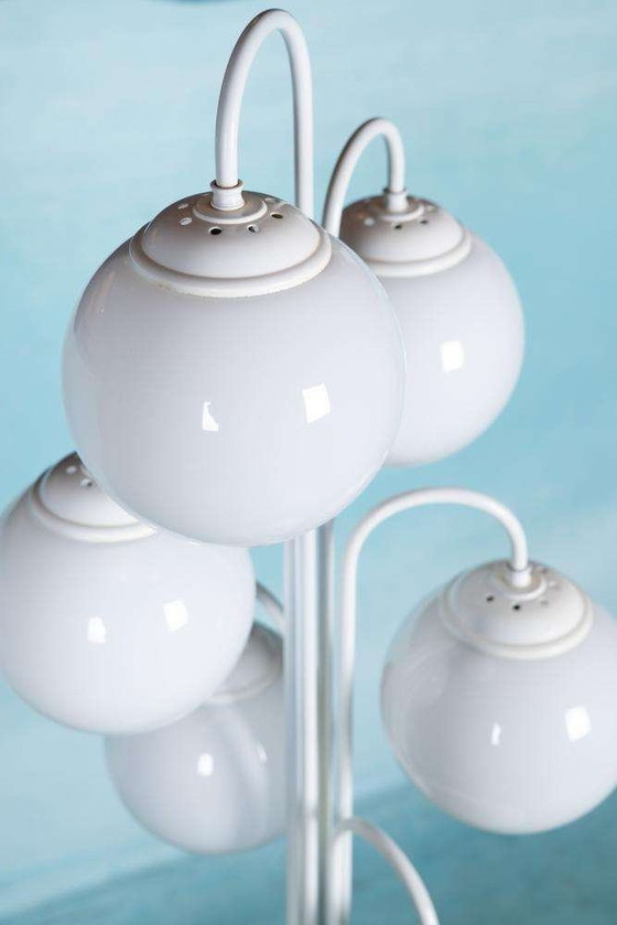 Image 1 of Space Age Stehleuchte Glas&Marmor, minimalistische XL Stehleuchte