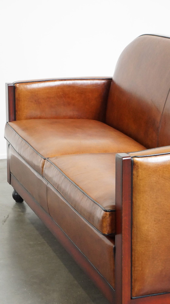 Image 1 of Schafsfell Art Deco 2,5-Sitzer Design Sofa