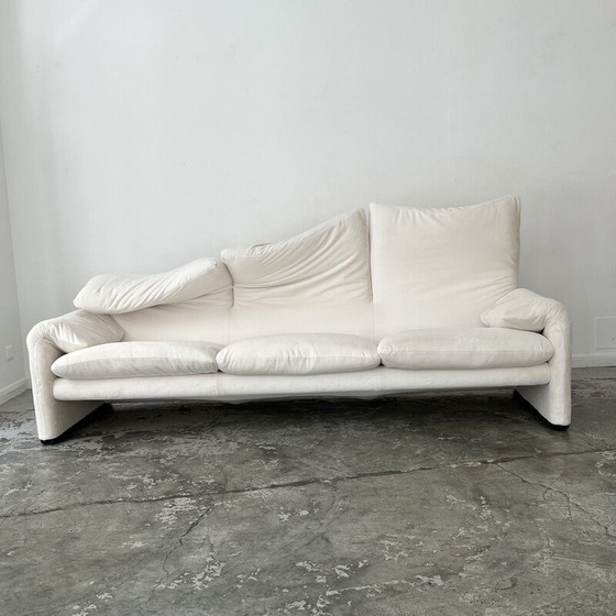 Image 1 of Maralunga 3-Sitzer Sofa von Vico Magistretti für Cassina, Italien 1973