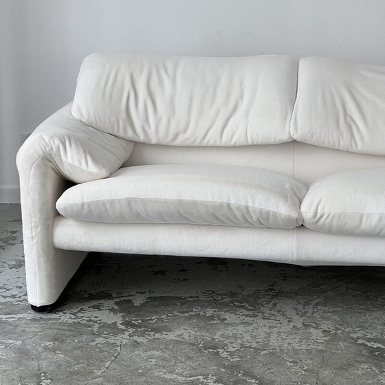 Image 1 of Maralunga 3-Sitzer Sofa von Vico Magistretti für Cassina, Italien 1973