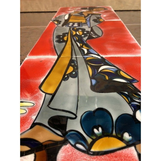 Image 1 of Japanisches Gemälde von Atelier Picard Vallauris, 1960