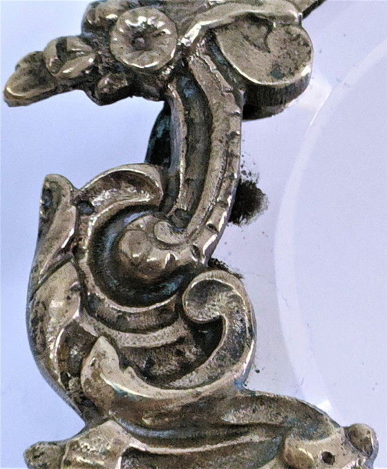 Image 1 of Spiegel Kerzenständer Bronze Anfang 20.