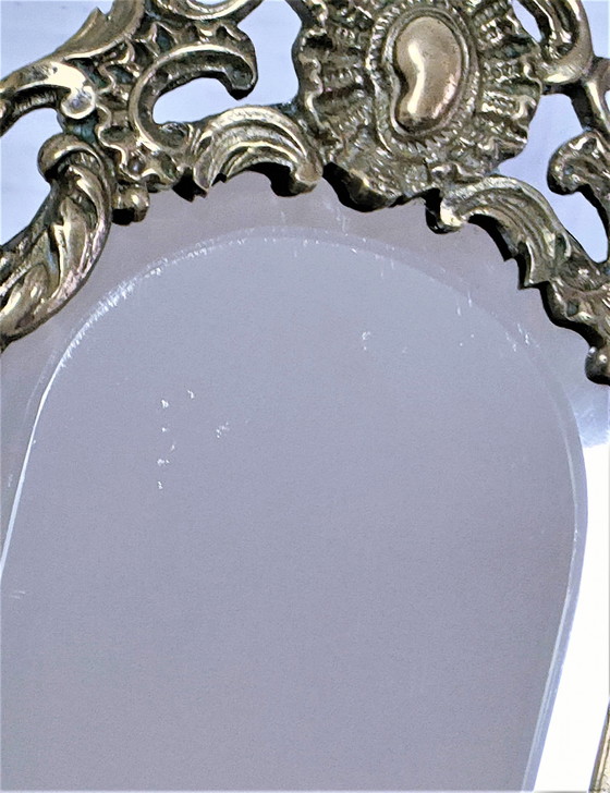 Image 1 of Spiegel Kerzenständer Bronze Anfang 20.