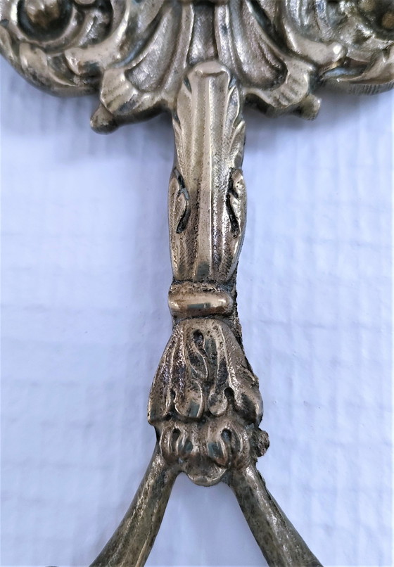 Image 1 of Spiegel Kerzenständer Bronze Anfang 20.