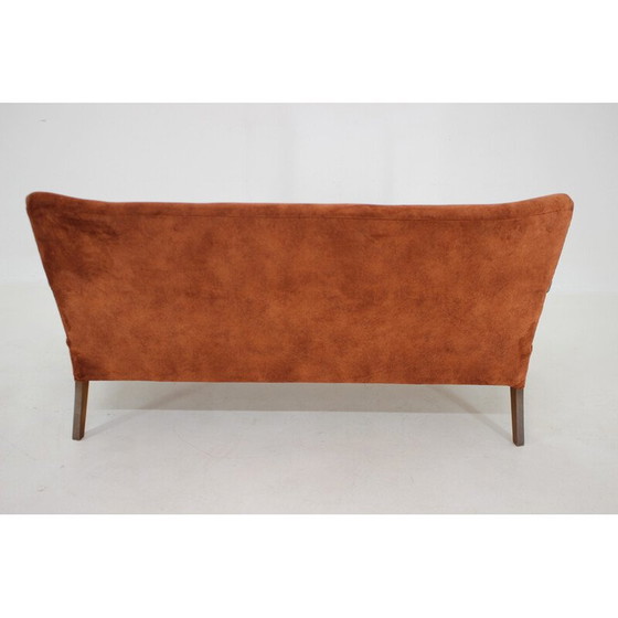 Image 1 of Vintage 3-Sitzer Sofa aus Samt von Alfred Christensen, Dänemark 1940er Jahre