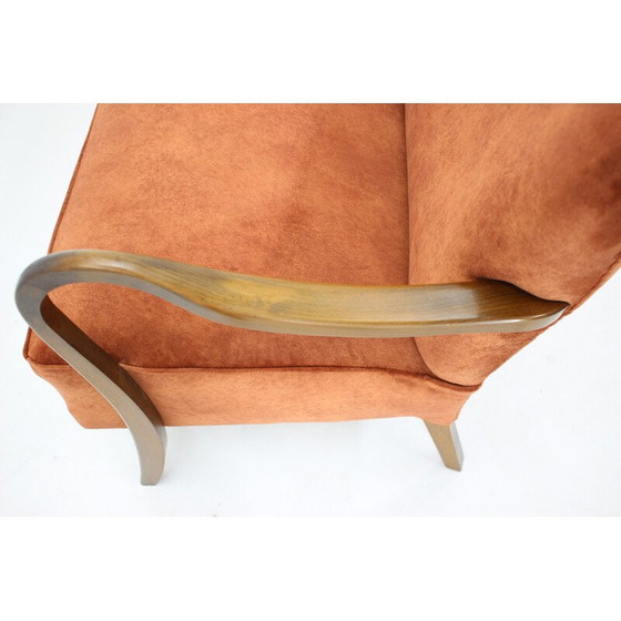 Image 1 of Vintage 3-Sitzer Sofa aus Samt von Alfred Christensen, Dänemark 1940er Jahre
