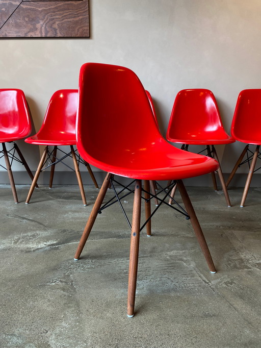 6x Eames/ Vitra Fiberglass DSW Stuhl