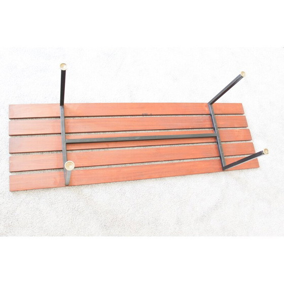 Image 1 of Vintage Bank aus Rosenholz und Metall, Italien 1970er