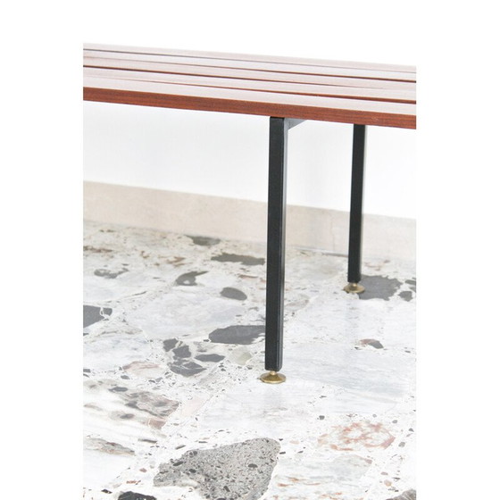 Image 1 of Vintage Bank aus Rosenholz und Metall, Italien 1970er