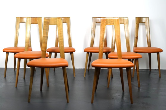 Image 1 of Mid-Century German Dining Chairs by Dettinger, 1950s, Set of 8 