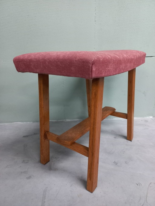 Vintage Skandinavischer Stil 60er/70er Jahre Beistellhocker/Fußhocker