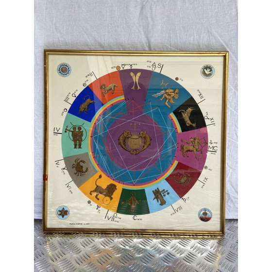 Image 1 of Vintage-Poster der Tierkreiszeichen von Martine Martin, 1977