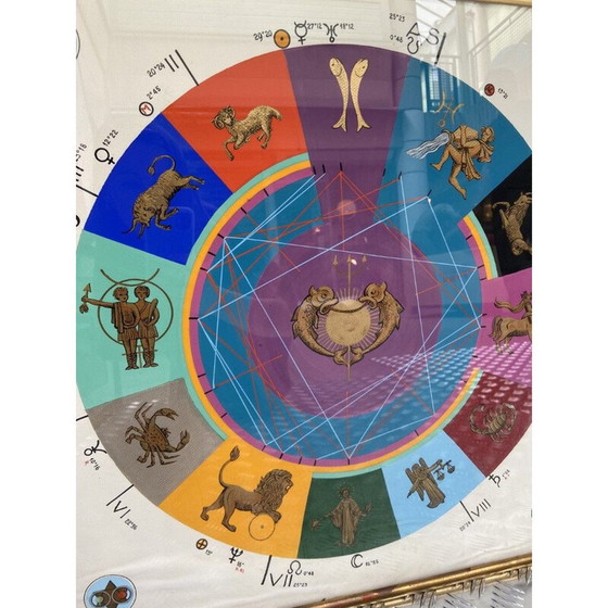 Image 1 of Vintage-Poster der Tierkreiszeichen von Martine Martin, 1977