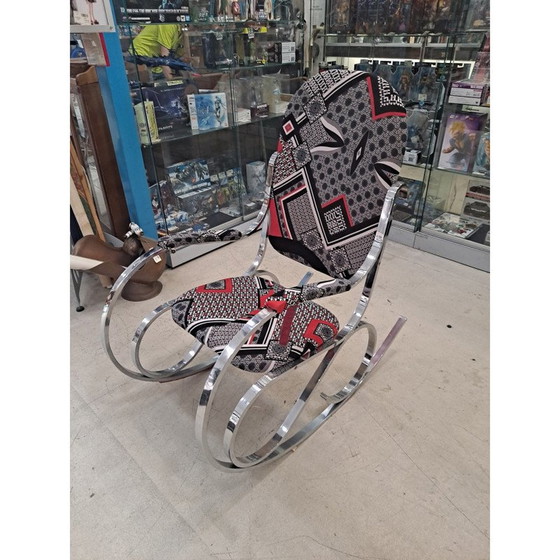 Image 1 of Paar italienische Vintage-Schaukelstühle von Maison Jansen, 1970er Jahre