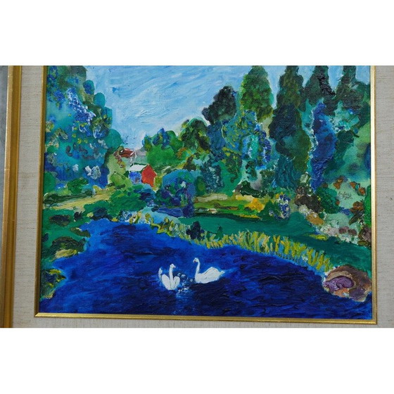 Image 1 of Modernes Ölgemälde von Anders Fogelin, Schweden 1960