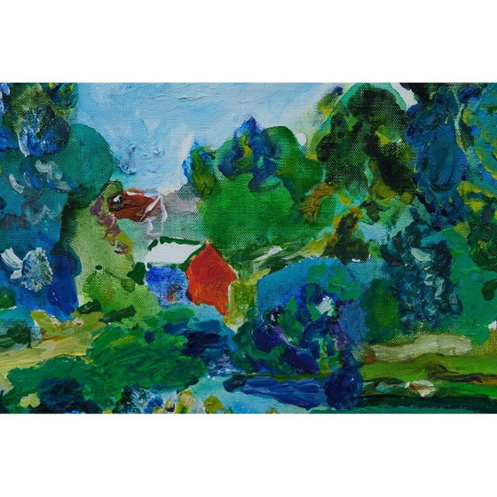 Image 1 of Modernes Ölgemälde von Anders Fogelin, Schweden 1960