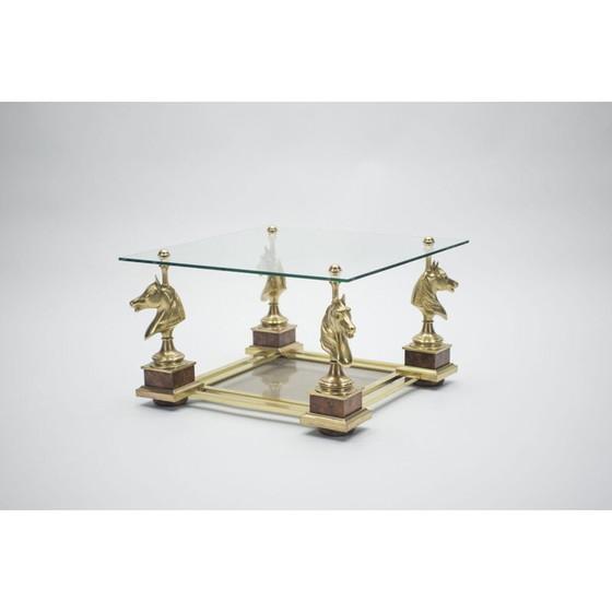 Image 1 of Vintage Beistelltisch aus vergoldetem Messing von Maison Charles, 1960