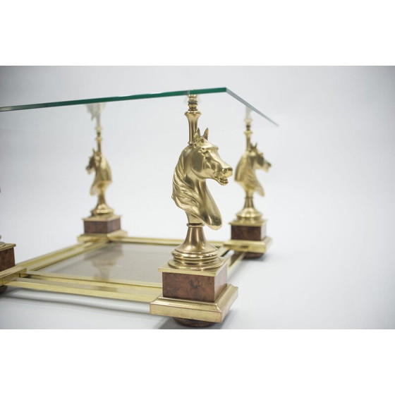 Image 1 of Vintage Beistelltisch aus vergoldetem Messing von Maison Charles, 1960