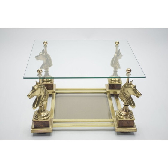 Image 1 of Vintage Beistelltisch aus vergoldetem Messing von Maison Charles, 1960