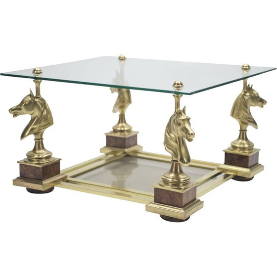 Image 1 of Vintage Beistelltisch aus vergoldetem Messing von Maison Charles, 1960