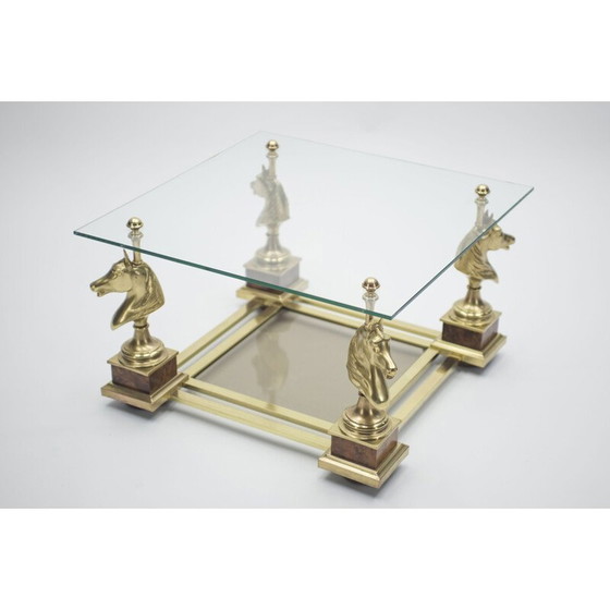 Image 1 of Vintage Beistelltisch aus vergoldetem Messing von Maison Charles, 1960