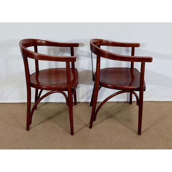 Image 1 of Paar alte Bugholzsessel von Maison Fischel, 1900