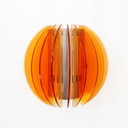 Orangefarbene Acryl-Wandleuchte