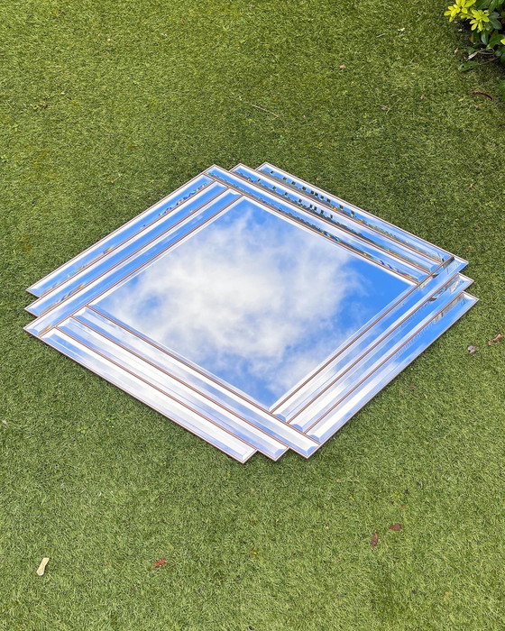 Image 1 of Art-Deco-Spiegel facettiert in Rautenform