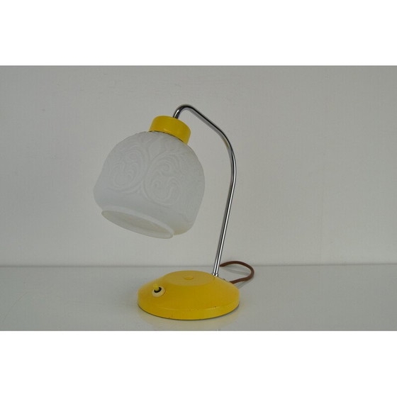 Image 1 of Vintage Tischlampe aus Glas, lackiertem Metall und Chrom von Lidokov, Tschechoslowakei 1960