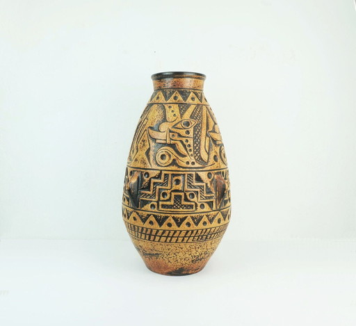 riesige bodenvase aus der mitte des jahrhunderts anubis jasba modell N 312 11 5