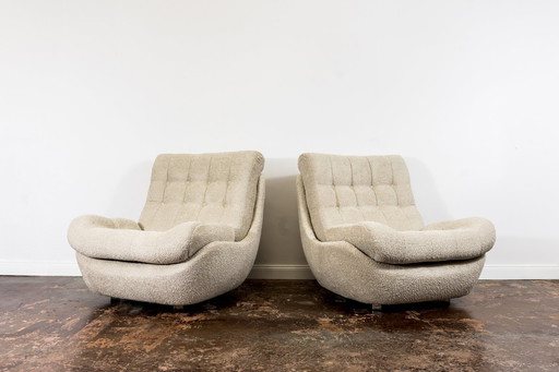 Space Age, Atlantis Lounge Chairs, Ehemalige Tschechoslowakei, 1970er Jahre, Satz von 2