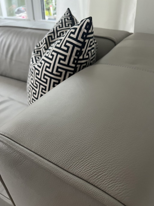 BoConcept Leder Sofa in beige-grau