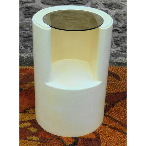 Image 1 of Zylindrischer Nachttisch aus Fiberglas, 1960