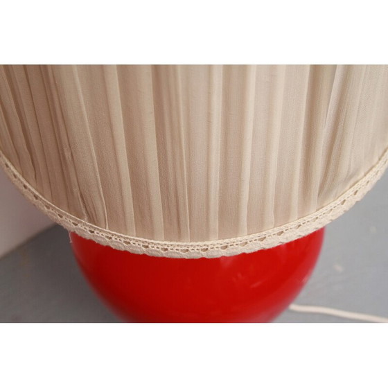 Image 1 of Vintage Stehlampe aus rotem Glas, 1950