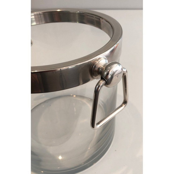 Image 1 of Versilberter Champagnerkübel aus Glas, 1970er Jahre